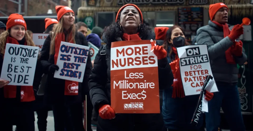 Nurses on Strike in NYC